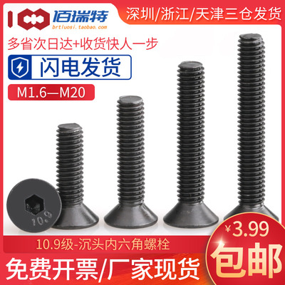 M1.6M2M2.5M3*4x5x6x7x8x9x10x11x12x13沉头内六角螺丝10.9级螺栓