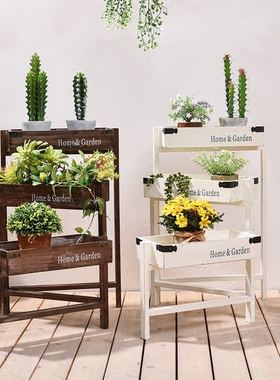 多功能折叠花架小盆景q置物架客厅装饰品摆件阳台创意家居橱窗摆