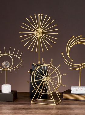 轻奢家居抽象酒柜电视柜装饰工艺品摆件创意M办公室桌面装饰品摆