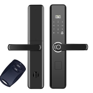 办公室指纹d密码锁带遥控器智能门禁开关大门通用木门防盗门电子