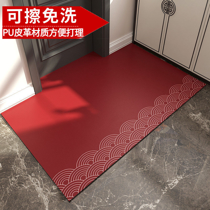 新中式客厅门口地垫进门入户门垫pu皮革门厅地毯防水可擦免洗裁剪,居家布艺,家用脚垫,淘宝优惠券,粉丝福利购,淘宝优惠卷