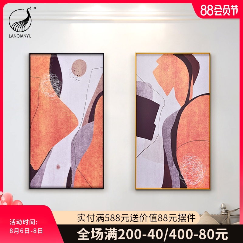 现代创意客厅装饰画沙发背景墙大气简约晶瓷O画玄关北欧轻奢风挂图片