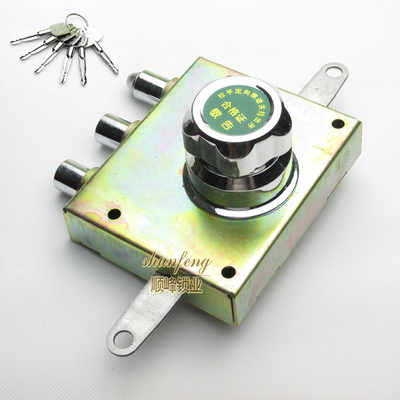 老式防盗门自动门锁 旋钮锁航鹰A华鹰十字自动碰锁更换叶片C级升