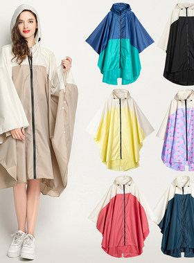 时尚日系成人男女斗篷雨衣大码电动车雨披单人徒R步旅行透气防雨