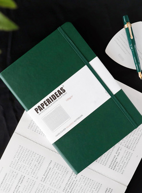 B5页码硬面绑带本点阵方格横线空白本简约商务办公笔记本读书笔记