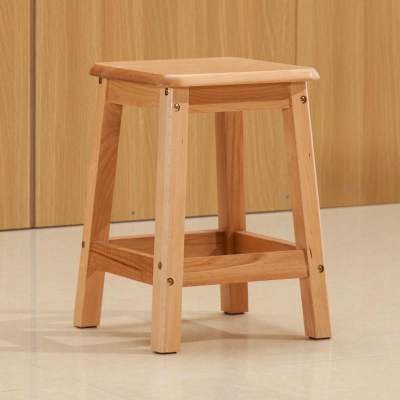 实木方凳简约家用榉木餐桌凳学生高板凳四方梯凳长凳子原木高脚凳