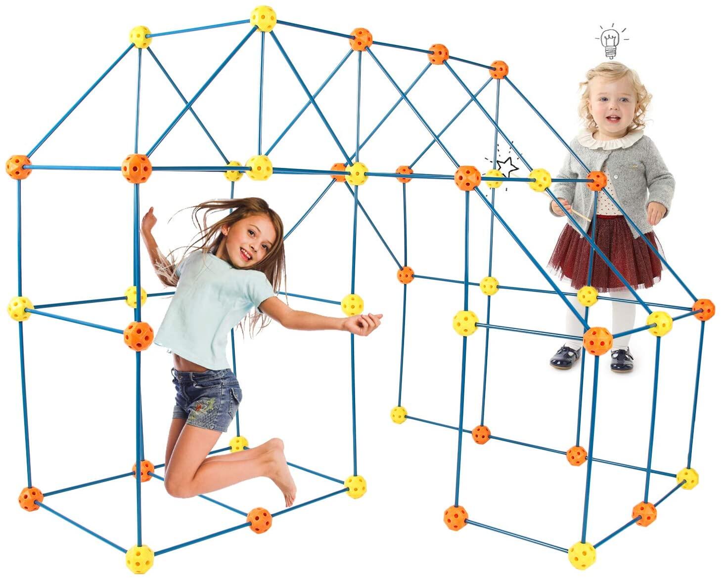 夜光塑胶管拼插儿童幼儿园益智玩具大型积木建筑构造帐篷室内户外