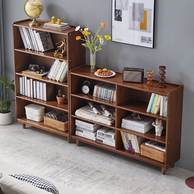 书架实木落地书柜客厅靠墙学生置物架儿童简易收纳日系松木矮书架,住宅家具,书架,淘宝优惠券,粉丝福利购,淘宝优惠卷