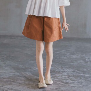 松紧腰宽松沙滩裤 纯棉短裤 显瘦休闲裤 阔腿裤 女童夏季 儿童热裤 新款