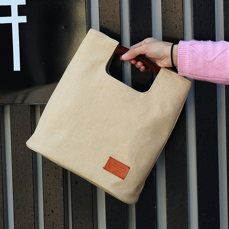 上班族便当帆布袋子女手拎午餐小号学生饭盒袋男款手提包韩版时尚,收纳整理,饭盒袋,淘宝优惠券,粉丝福利购,淘宝优惠卷