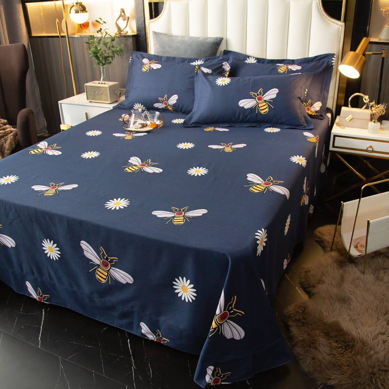 纯棉磨毛加密加厚床单单件厚款冬天单双人被单1.5m1.8m高档全棉布