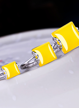 S925银戒指空托女镶l嵌玉石蜜蜡琥珀方戒托11*11 15*15 8*8  13*1