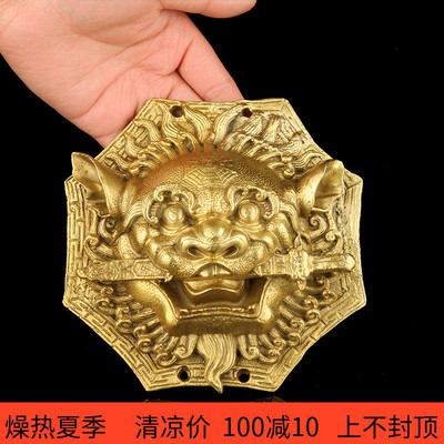睚眦狮咬剑牌八角狮吞口剑牌铜头挂牌家居礼品