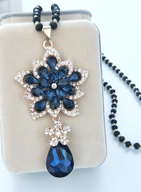 2021韩国衣服配饰女挂件秋冬百搭毛衣链长款挂饰项链网红吊坠