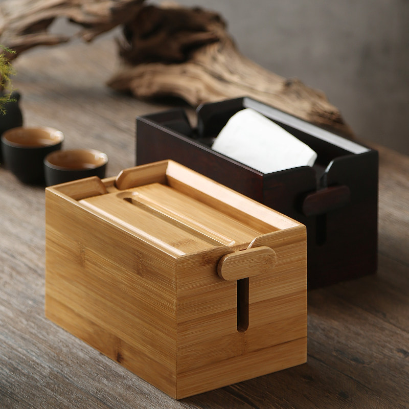 竹木竹制纸巾盒方形创意餐巾纸抽盒家用客厅茶几卷纸盒,收纳整理,纸巾盒,淘宝优惠券,粉丝福利购,淘宝优惠卷