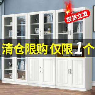 玻璃书柜落地简约现书自儿童家架多功能用由组合学生书橱