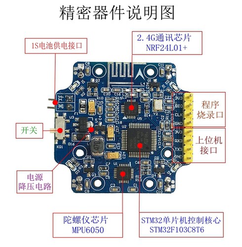 STM32内核 单片机四轴 四轴开源开发板   820电机套件