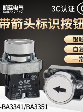 带箭头按钮开关XB2-BA3351C BA3341C箭头按钮带功能符号按钮开关