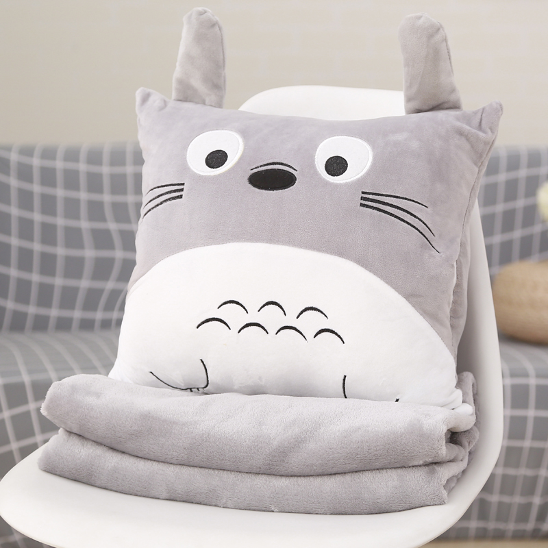 空调被抱枕d两用办公室午睡枕男女折叠毯子汽车靠垫靠枕被子三合