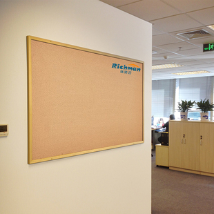 瑞驰迈原木框软木板 照片墙 软木留言板宣传板公告栏告示板备忘板