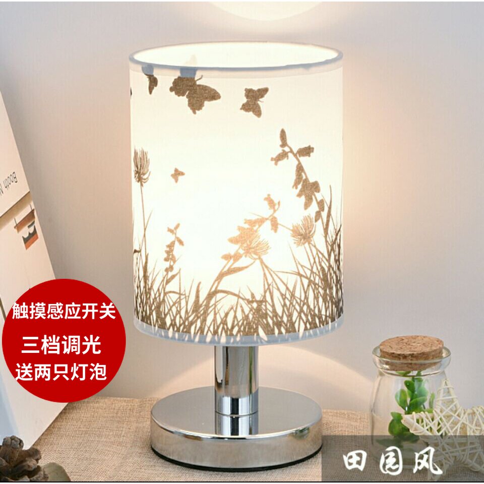 触摸感应床头台灯DIY欧式田园儿童台灯家居礼品卧室浪漫装饰定制