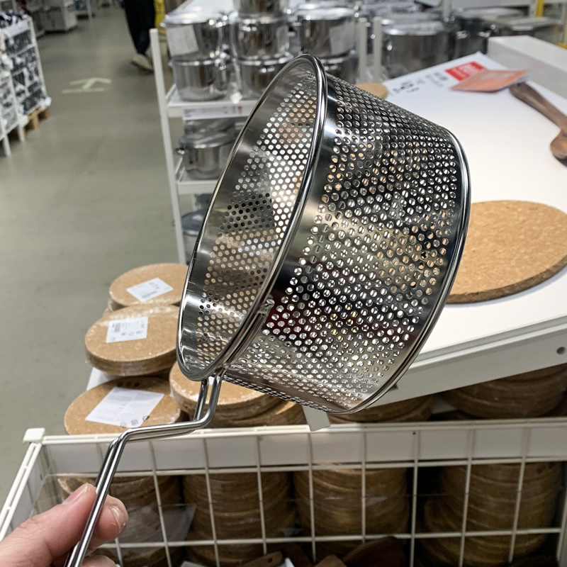 【老板自留款漂亮】出口原单不锈钢笊篱捞面捞饺子漏勺油炸漏网