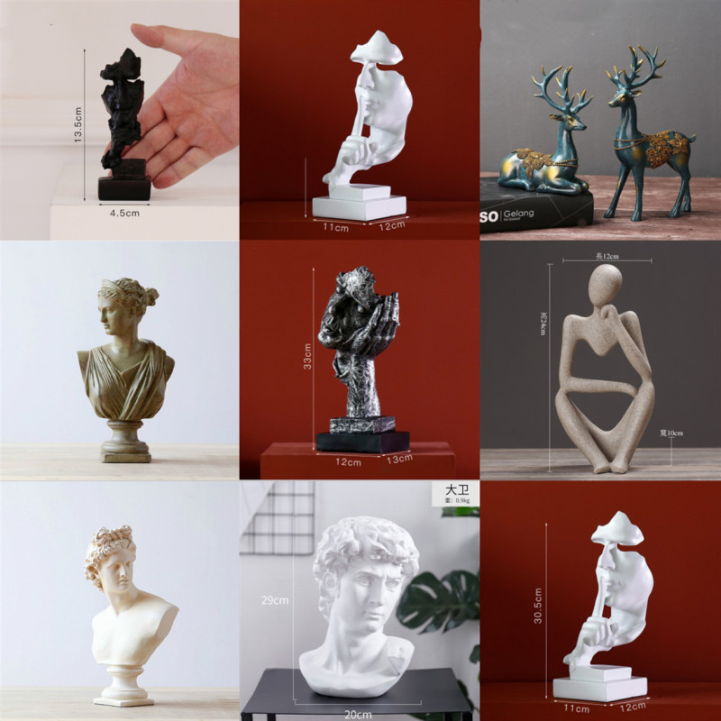 沉默是金玄关酒柜摆放非礼勿言轻奢摆件雕塑办公室客厅艺术品装