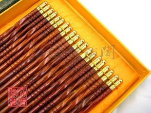 红木筷子酸枝木礼品实木筷子家用送礼实惠 环保耐用礼盒装
