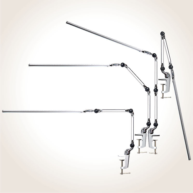 学习工作护眼办公书桌维修LED调光美甲工作室长臂折叠夹子式台灯