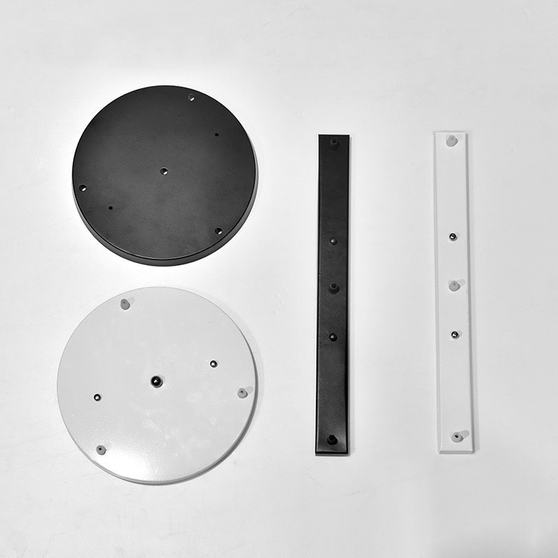 JC灯饰配件长盘一字底盘圆盘吸顶盘单头三头多头底座灯座黑白色