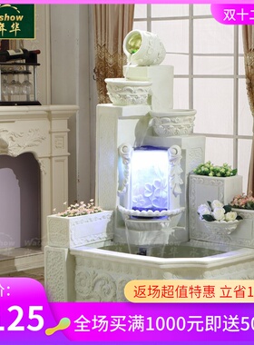 欧式流水喷泉庭院招财大型落地花园雕塑景观装饰摆件流水景饰品