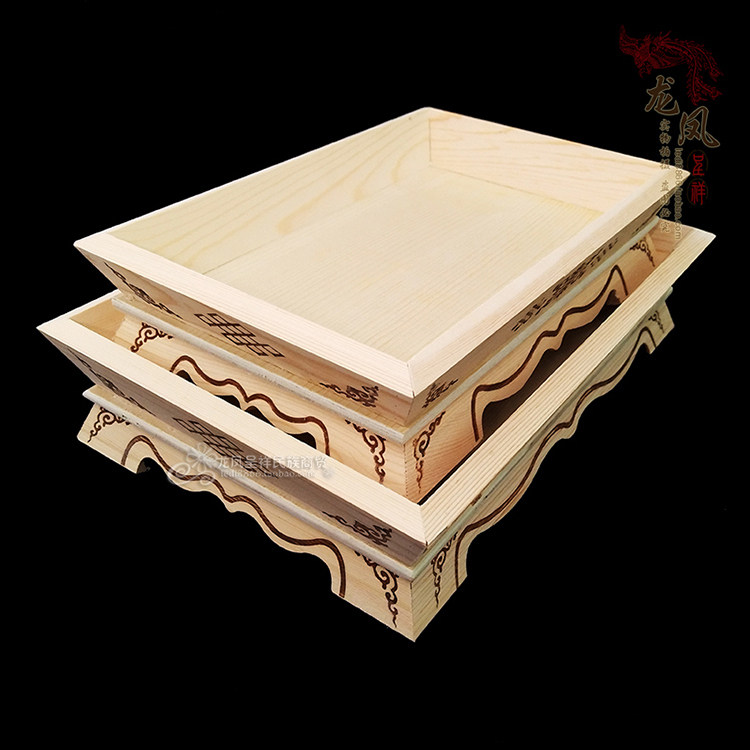 烤羊盘纯木色烫花手把肉托盘原木色环保实木蒙古族特色蒙餐餐具