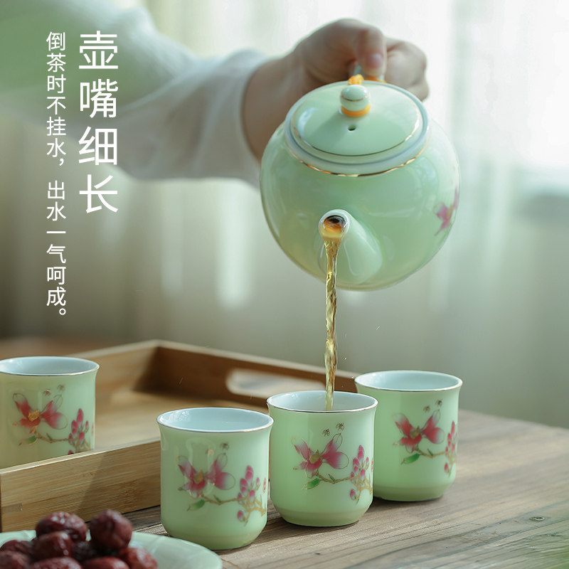 茶壶陶瓷过滤大号容量冲泡茶器家用带内胆功夫茶具单水壶杯子套装
