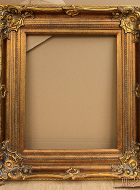 欧式实木角花框定制油画框仿古金做旧画框相框宽度13厚度5.6cm