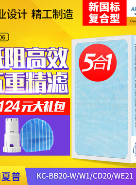 全套适配夏普空气净化器过滤网适用KC-BB20-W/W1/CD20/WE21滤芯