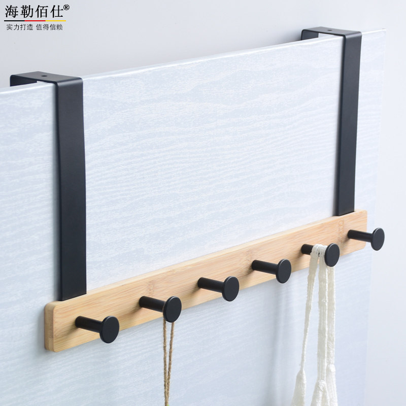 门后挂钩免打孔门上挂衣架卧室5cm厚门6cm不限门厚房门式挂钩加宽