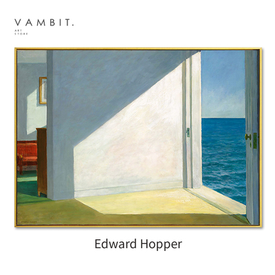 VAMBIT 爱德华霍普 靠海的房间 卧室艺术装饰画电表箱遮挡箱挂画