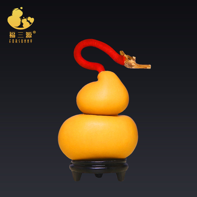 文玩葫芦摆件手把件玄关把玩钱袋布袋天然异形精品小勒扎家具摆设