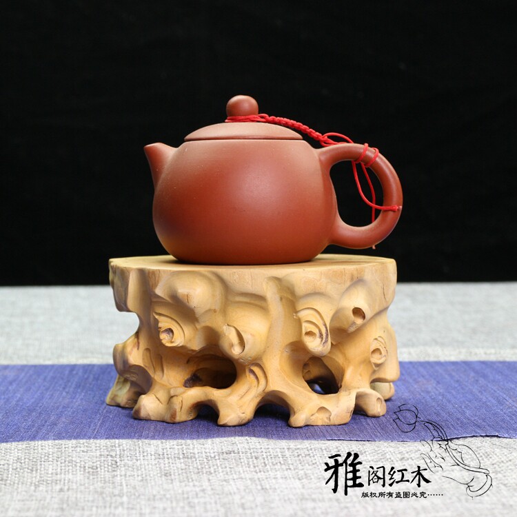 黄杨木根雕镂空实木底座红木紫砂壶盆景底座木质根雕原木木垫木托图片