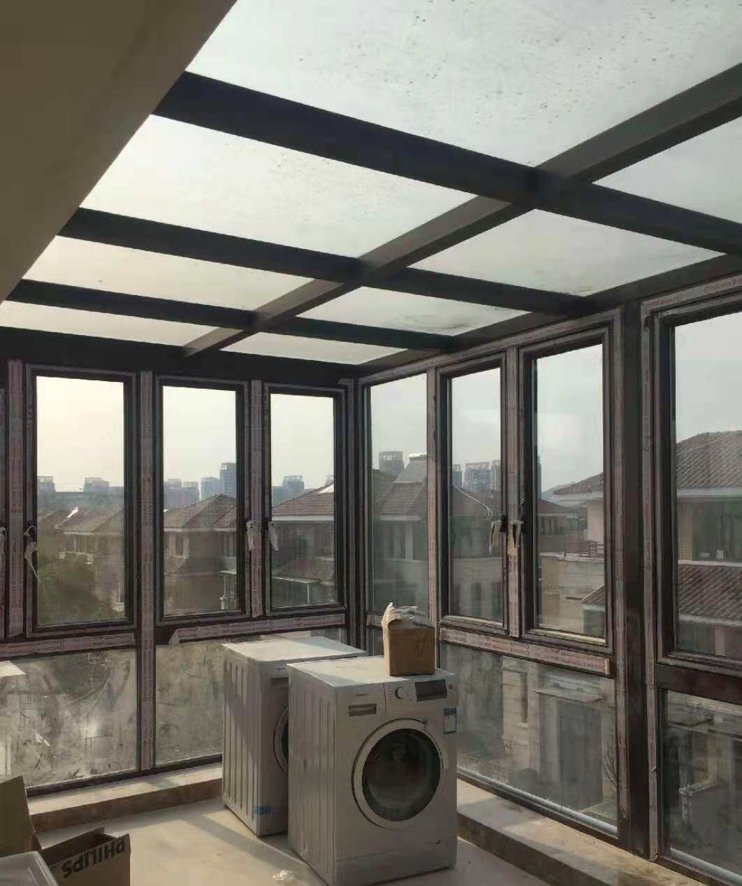 旭卡斯断桥铝中式阳光房欧式别墅阳光房定制钢化玻璃花房