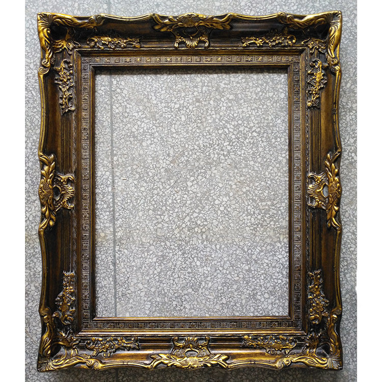 欧式实木相框装裱画相框油画框暗金木色画框宽度15.5cm厚度5.5cm