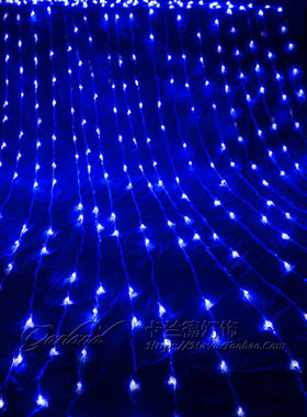 LED流水灯瀑布灯窗帘灯七夕婚庆酒吧背景节日装饰滴水彩灯闪灯串