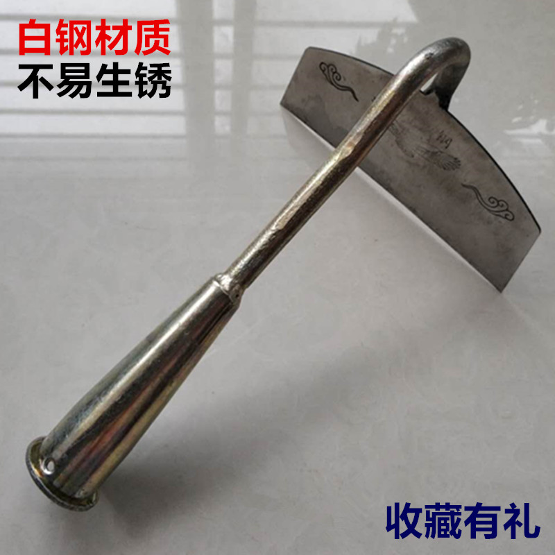 大锄头全钢农具种菜加厚开山除草家用白钢花锄园艺工具挖地农用锄