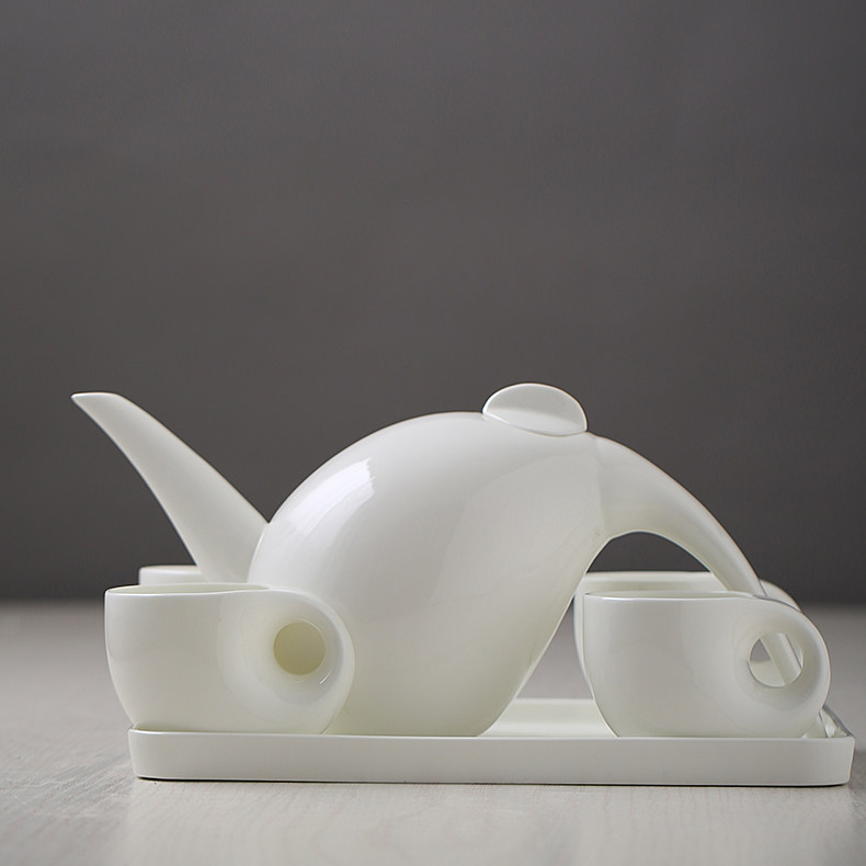 整套功夫茶具茶壶礼盒套装骨瓷陶瓷茶具茶杯茶盘茶杯乔迁结婚礼