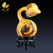 葫芦摆件异形烙画葫芦收藏级精品小创意礼品工艺品大号葫芦装 饰品