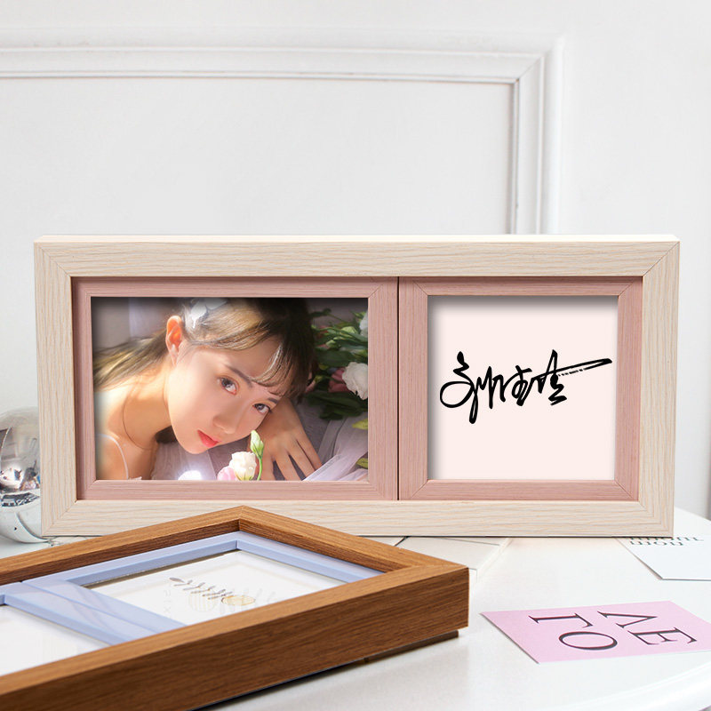 创意韩版婚纱照宝宝相框摆台影楼像框挂墙5寸6寸7寸横版照片组合