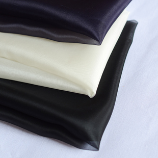 114宽幅 真丝欧根纱 法式luneville刺绣底布面料饰品材料(无浆)