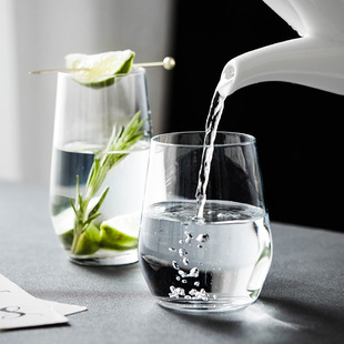 意大利进口透明玻璃杯家用喝水办公水杯绿茶杯果汁饮料啤酒杯