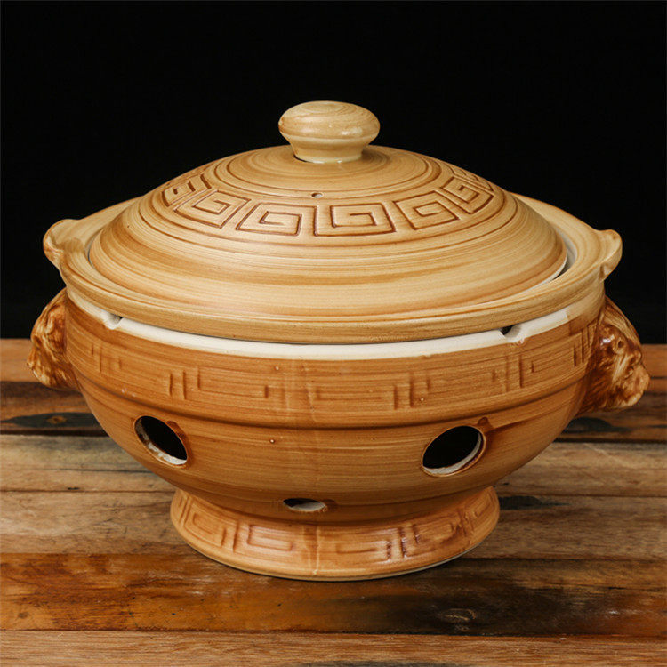 酒店用陶瓷酒精炉 保温炉 干锅 火锅 陶瓷小火锅家用 砂锅炖锅