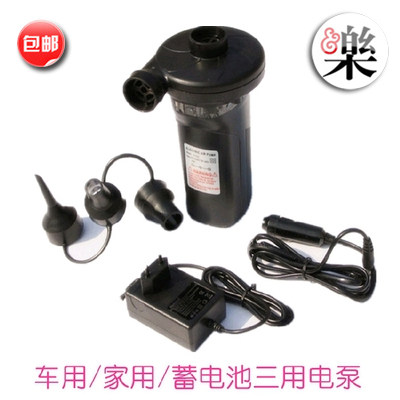 三用打气泵蓄电泵充气泵 车载气泵 充电打气筒充气船充气床鼓风机